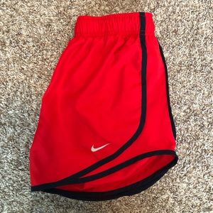 women’s red nike shorts